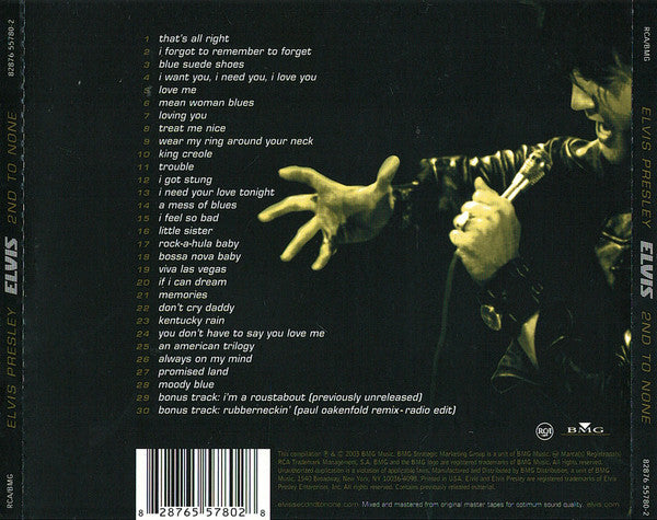 2nd To None - Elvis Presley (2003) (Used)