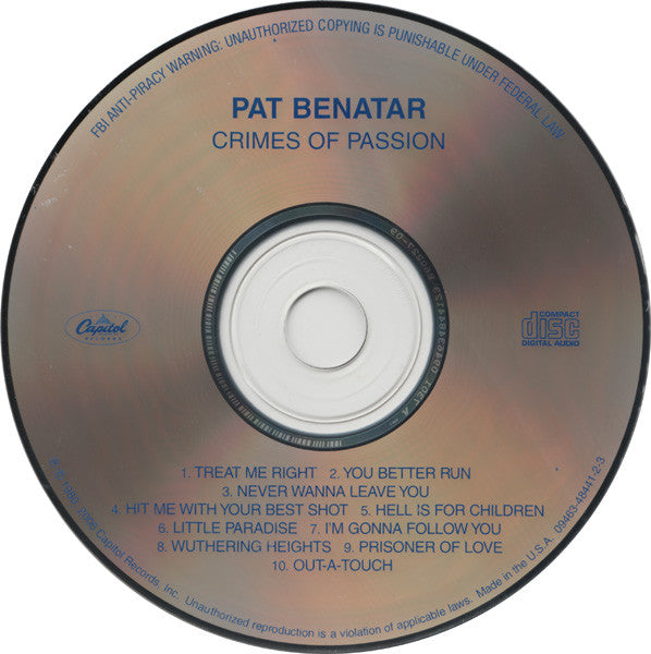 Crimes Of Passion - Pat Benatar (-) (Used)