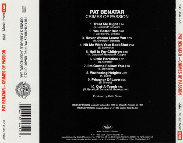 Crimes Of Passion - Pat Benatar (-) (Used)