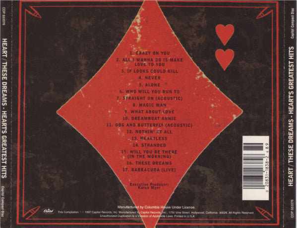 These Dreams-Heart's Greatest Hits - Heart (1997) (New)