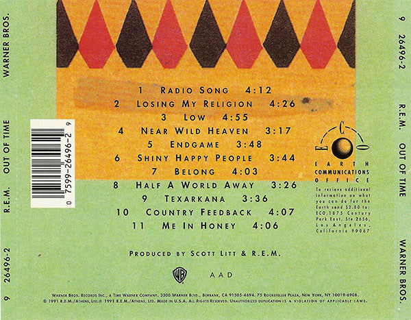 Out Of Time - R.E.M. (1991) (Used)
