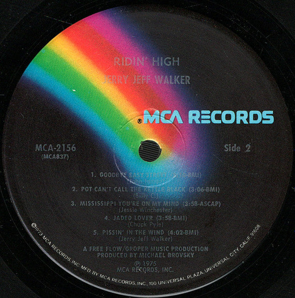 Ridin' High - Jerry Jeff Walker (1975) (Used)