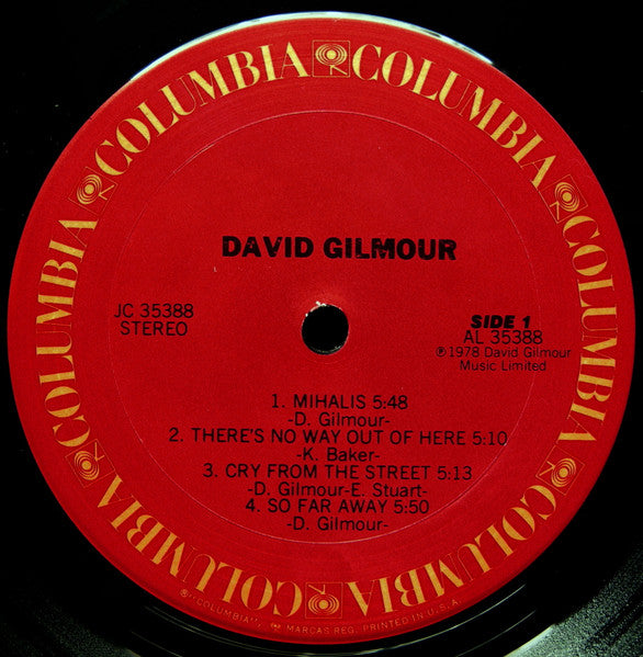 David Gilmour - David Gilmour (1978) (Used)