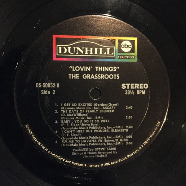 Lovin' Things - The Grass Roots (1969) (Used)