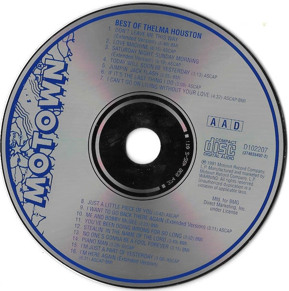 Best Of Thelma Houston - Thelma Houston (1991) (Used)