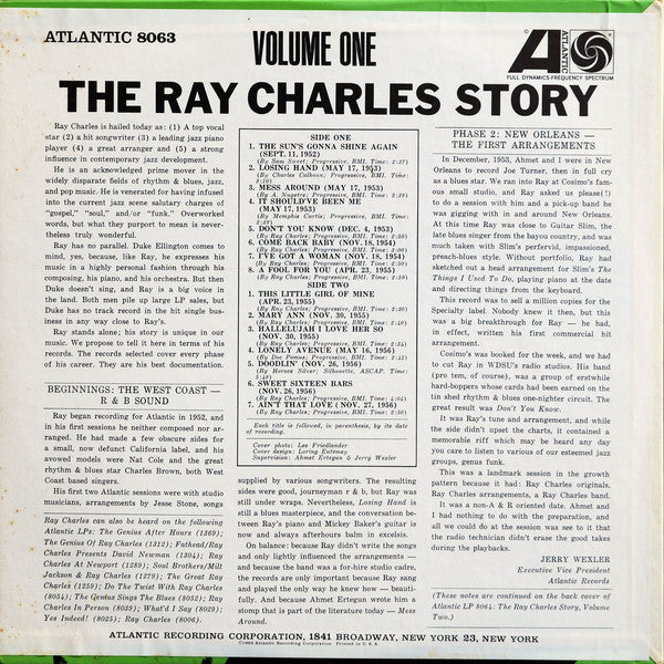 The Ray Charles Story (Volume One) - Ray Charles (1962) (Used)