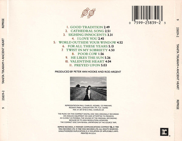 Ancient Heart - Tanita Tikaram (1988) (Used)