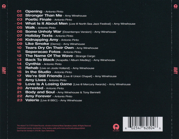 Amy (The Original Soundtrack) - Amy Winehouse (2015) (Used)