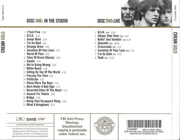 Gold - Cream (2005) (Used)