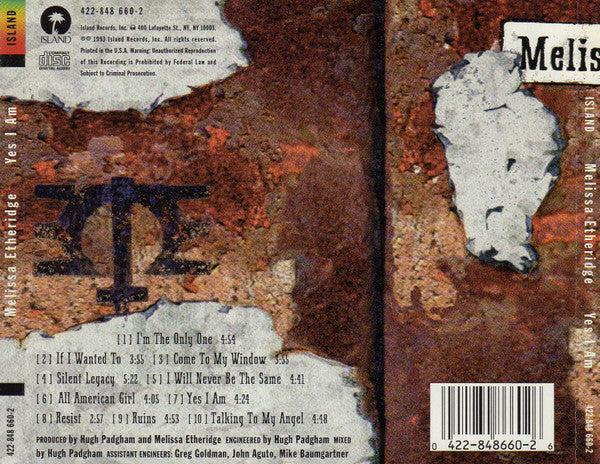 Yes I Am - Melissa Etheridge (-) (Used)