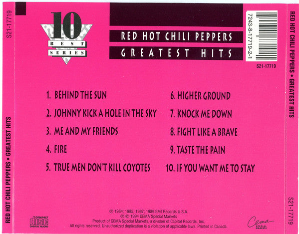 Greatest Hits - Red Hot Chili Peppers (1994) (Used)