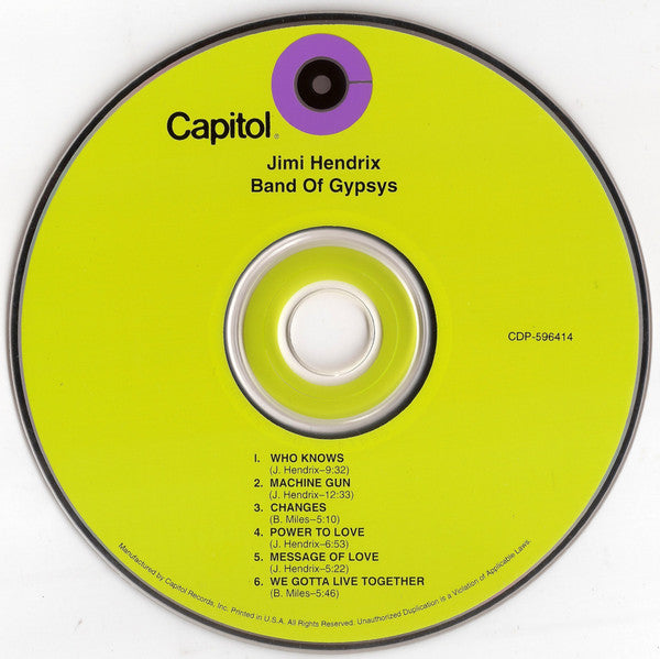 Band Of Gypsys - Jimi Hendrix (1995) (Used)