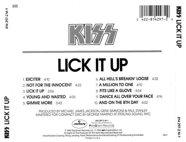 Lick It Up - Kiss (-) (Used)