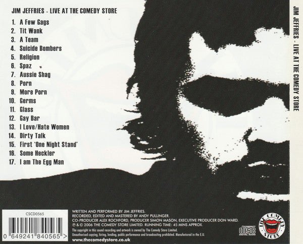 Hell Bound Recorded Live At The Comedy Store - Jim Jefferies (2006) (Used)